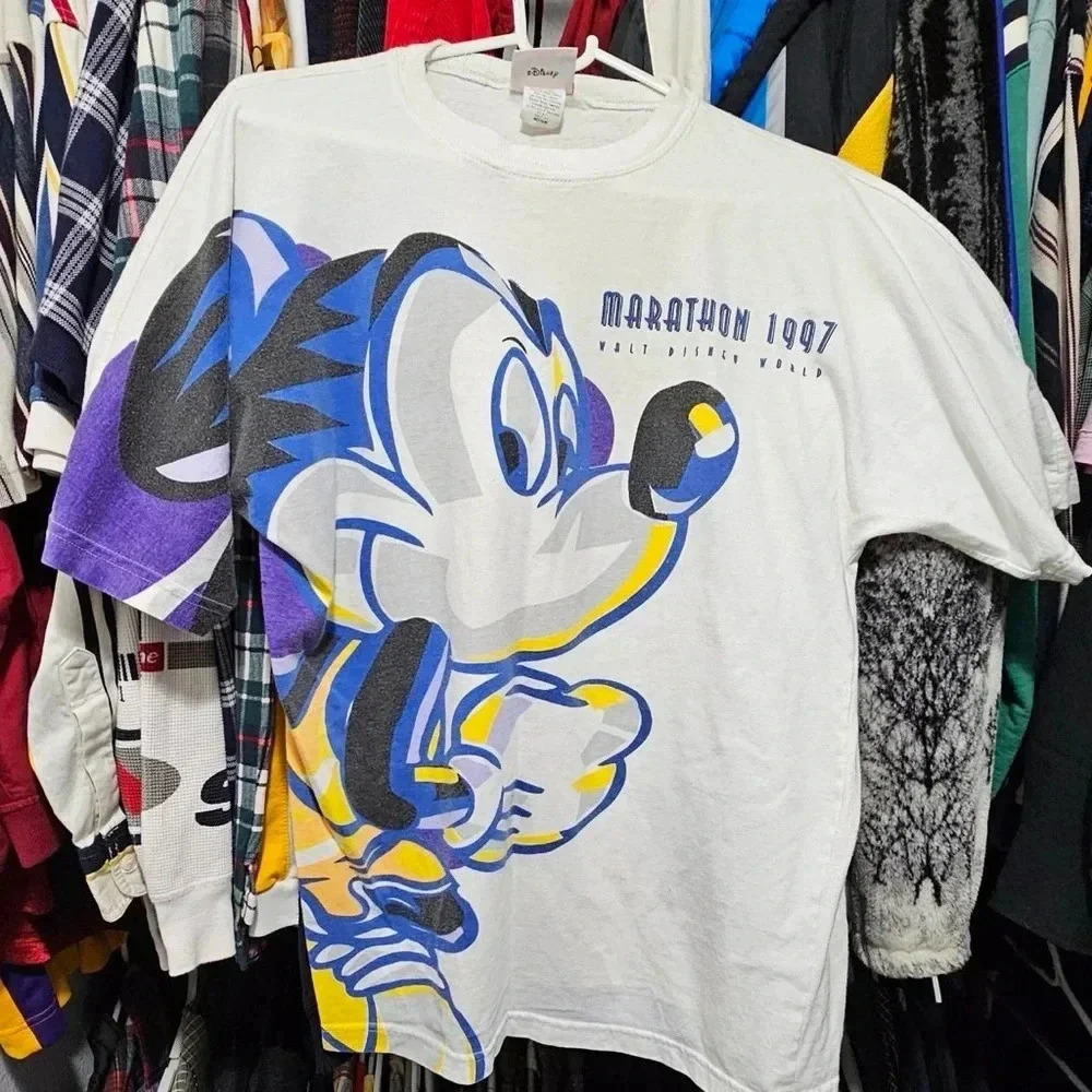 1997 Vintage Disney Marathon T Shirt Micky Mouse